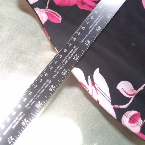 LIz Claiborne floral sleeveless tie neck career dressy blouse shirt top … - Picture 12 of 12